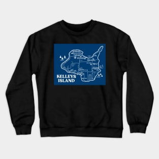 Kelleys Island Map Crewneck Sweatshirt